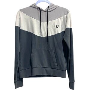 Twitch Colorblock Pullover Hoodie Gray White | Size‎ M